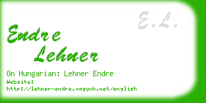 endre lehner business card